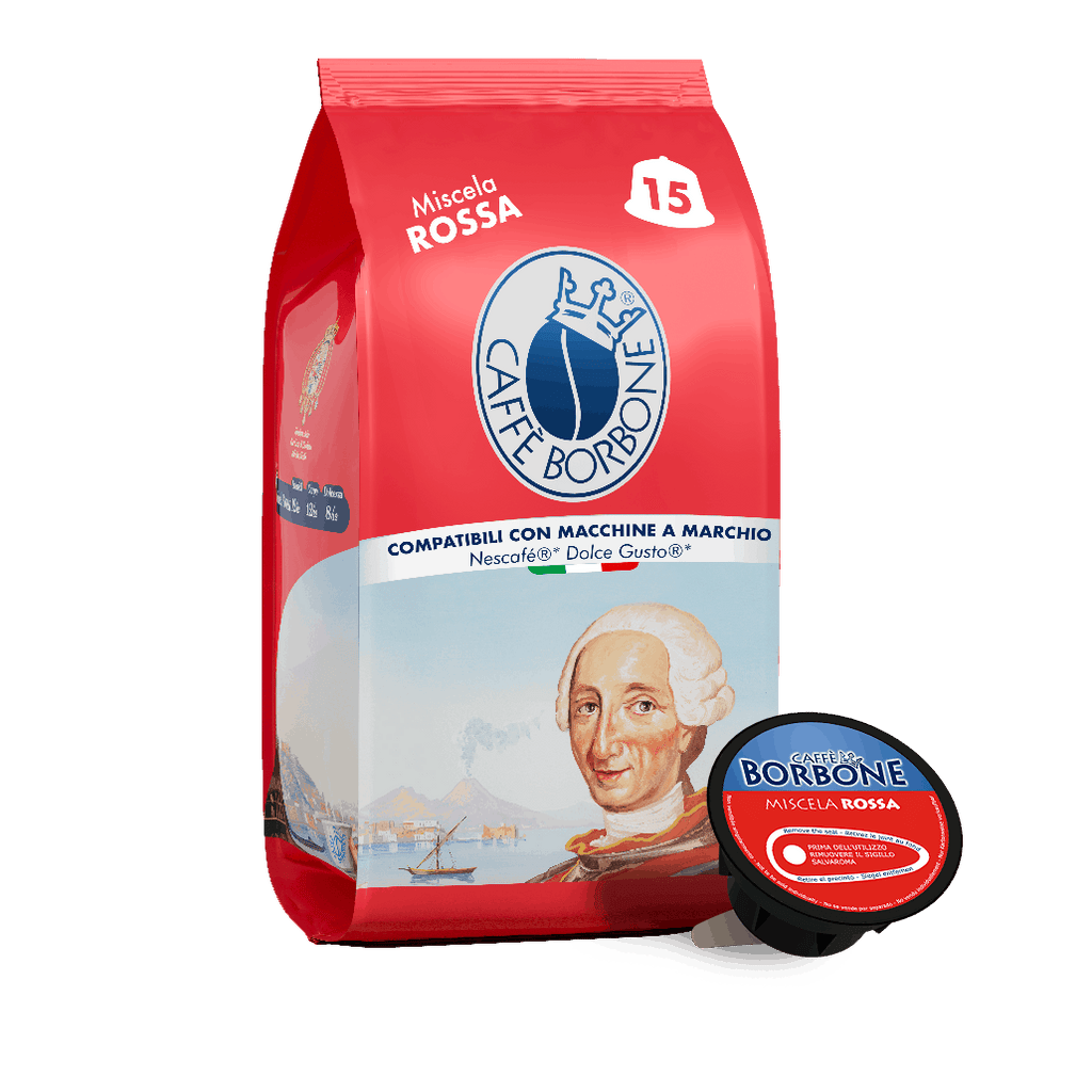 Caffè Borbone Miscela Rossa 15 Kapseln kompatibel mit Dolce Gusto