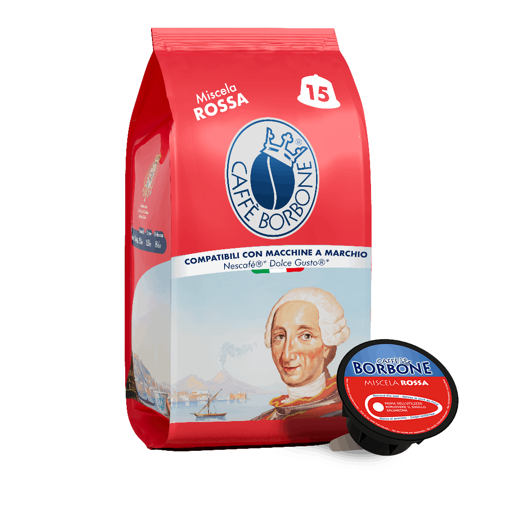 Caffè Borbone Miscela Rossa 15 Kapseln kompatibel mit Dolce Gusto