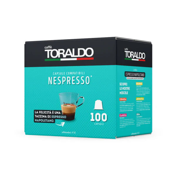 Caffè Toraldo Cremosa – 100 Kapseln, kompatibel mit Nespresso®
